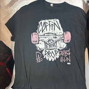 AEW Darby Allin Coffin Drop Black Graphic Tee